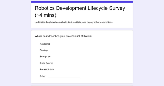 Cornell Master's Project Surveys Robotics Developers on Workflow Bottlenecks